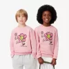 Sweatshirt med rund hals med tryk