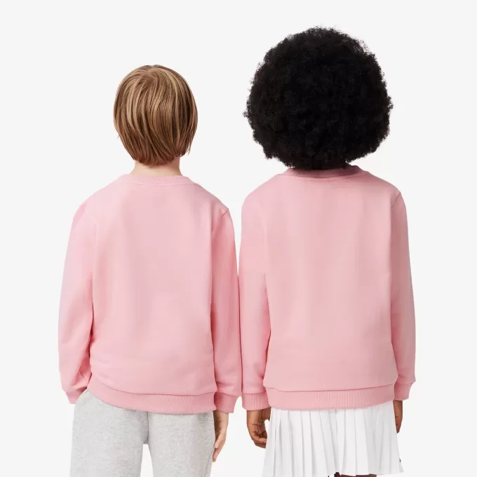 Sweatshirt med rund hals med tryk
