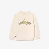 Sweatshirt med rund hals med tryk