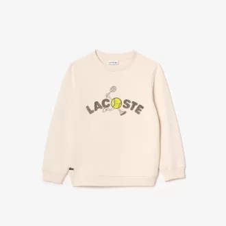 Sweatshirt med rund hals med tryk