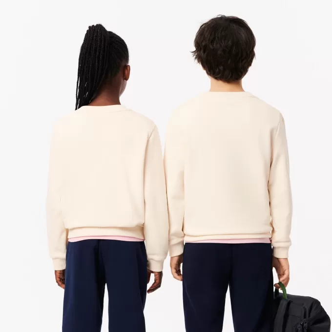 Sweatshirt med rund hals med tryk
