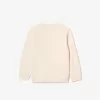Sweatshirt med rund hals med tryk