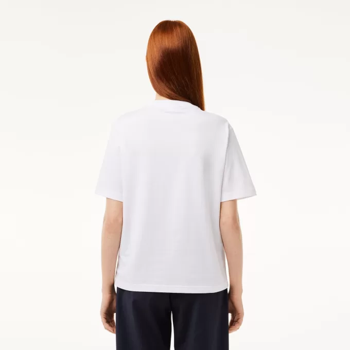 T-shirt i blød bomuld med afslappet pasform