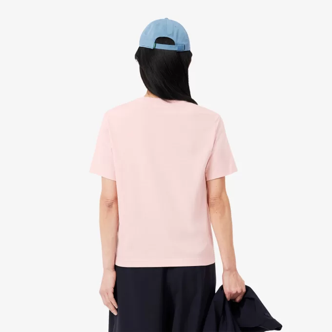 T-shirt i blød bomuld med afslappet pasform