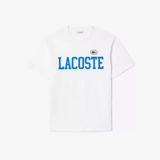 T-shirt i bomuld med kontrastmærke