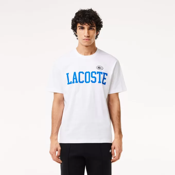 T-shirt i bomuld med kontrastmærke