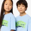 T-shirt i bomuld med krokodilletryk