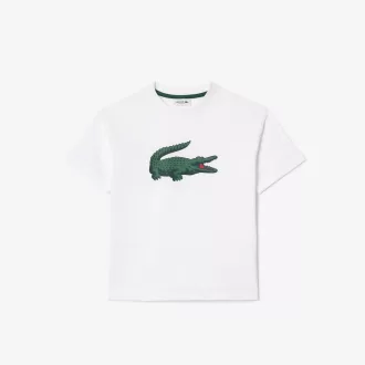 T-shirt i bomuld med krokodilletryk