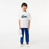T-shirt i bomuld med krokodilletryk