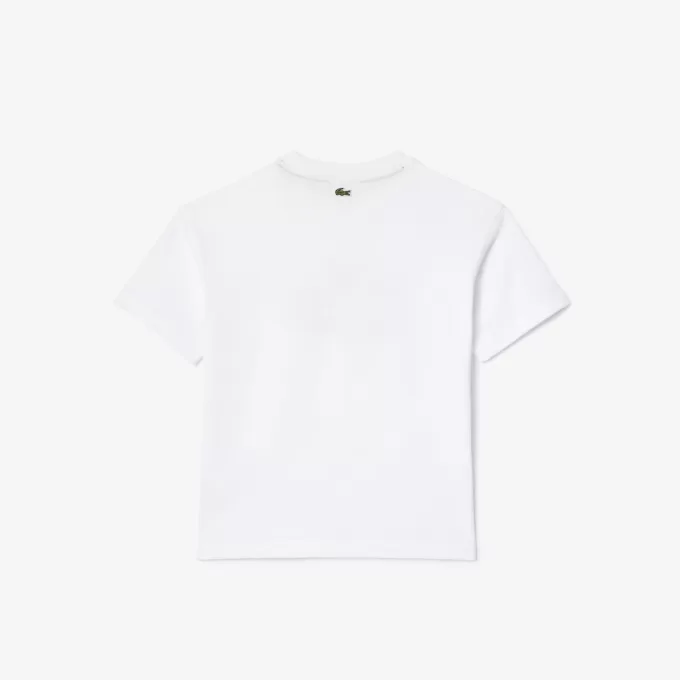 T-shirt i bomuld med krokodilletryk