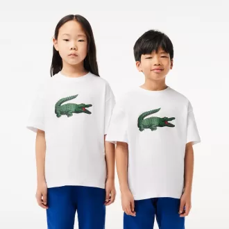 T-shirt i bomuld med krokodilletryk