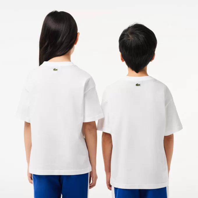 T-shirt i bomuld med krokodilletryk