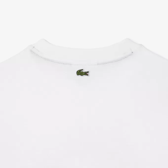 T-shirt i bomuld med krokodilletryk