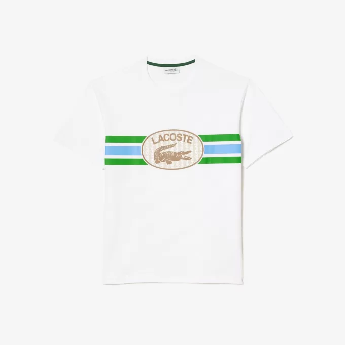 T-shirt i bomuld med monogramtryk