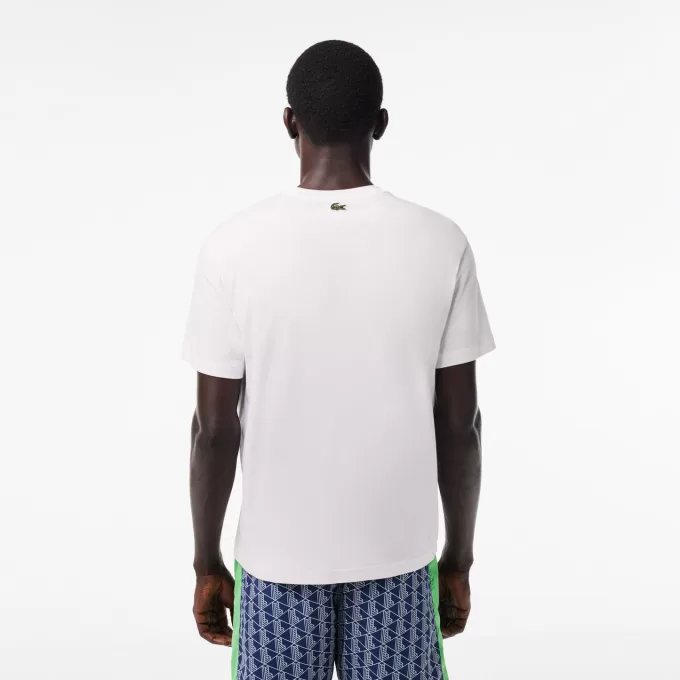 T-shirt i bomuld med monogramtryk