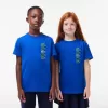 T-shirt i bomuld med signaturtryk