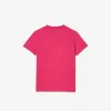 T-shirt i bomuld med signaturtryk