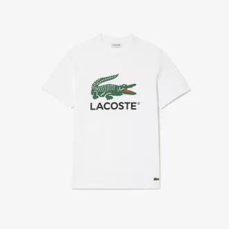 T-shirt i bomuld med signaturtryk