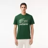 T-shirt i bomuld med signaturtryk