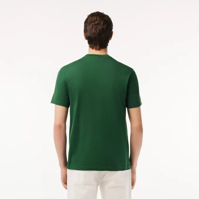 T-shirt i bomuld med signaturtryk