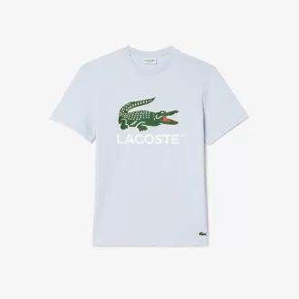 T-shirt i bomuld med signaturtryk