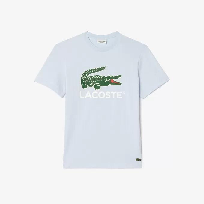 T-shirt i bomuld med signaturtryk