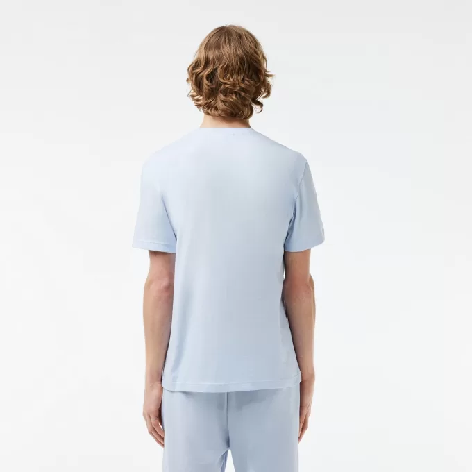 T-shirt i bomuld med signaturtryk