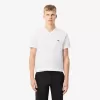 T-shirt i bomuld med v-hals