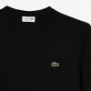 T-shirt i bomuld med v-hals