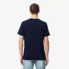T-shirt i bomuld med v-hals