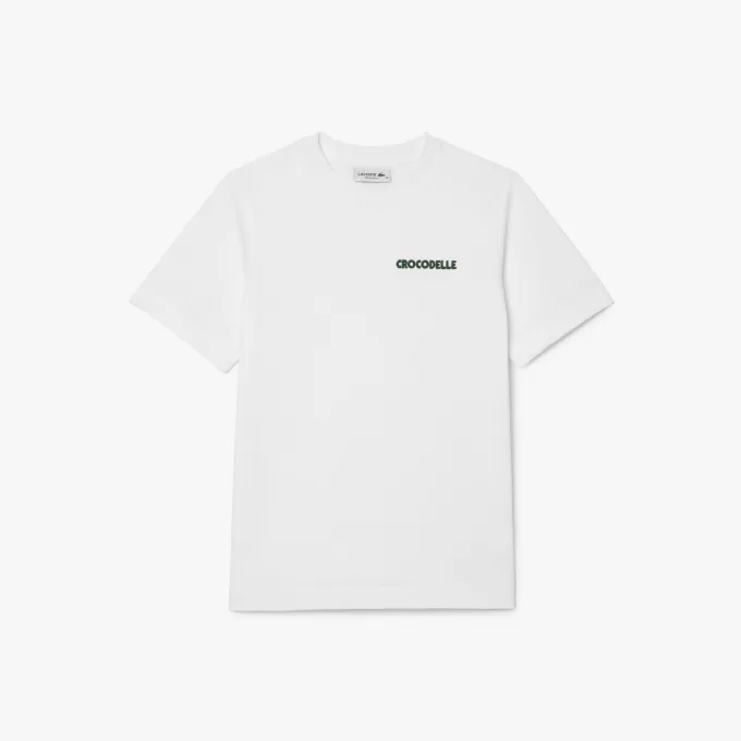 T-shirt i broderet bomuld