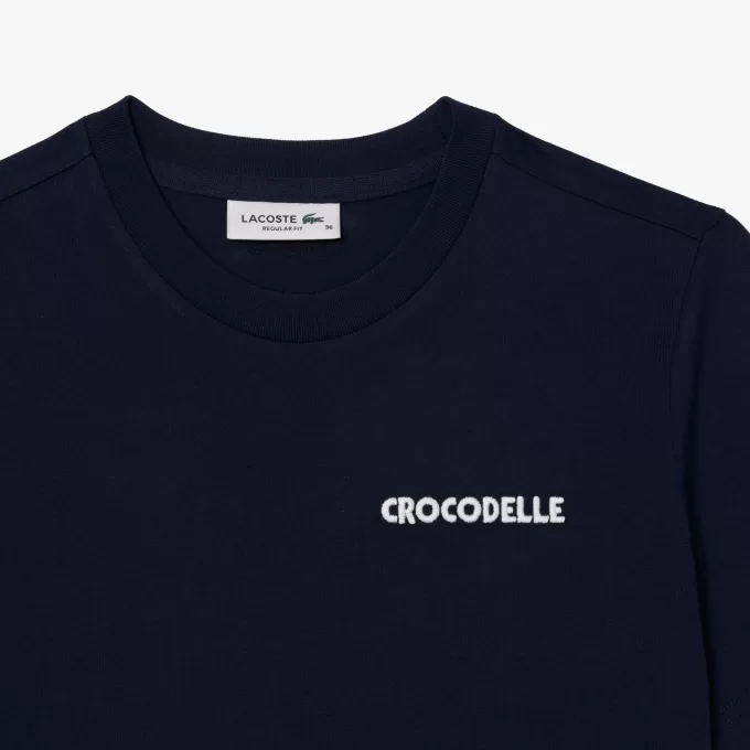 T-shirt i broderet bomuld