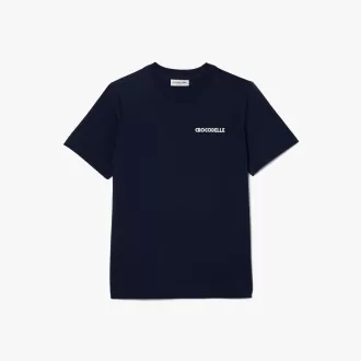 T-shirt i broderet bomuld