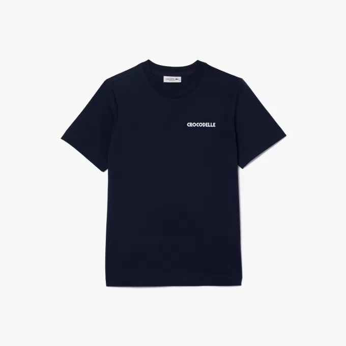 T-shirt i broderet bomuld