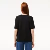 T-shirt med afslappet pasform i blød bomuld med V-hals