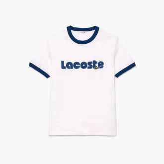 T-shirt med kontrasttryk