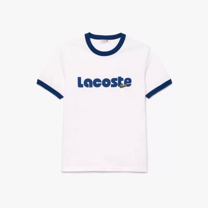 T-shirt med kontrasttryk