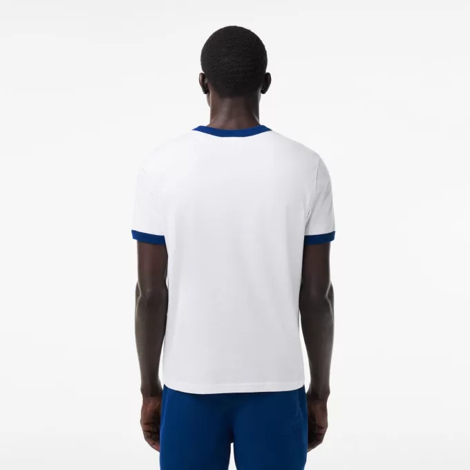 T-shirt med kontrasttryk
