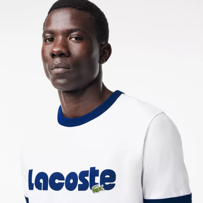 T-shirt med kontrasttryk