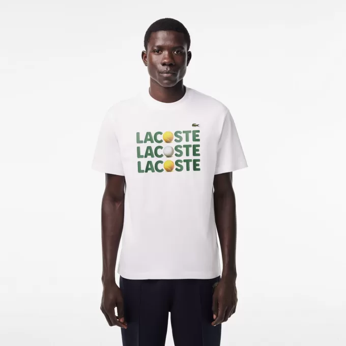 T-shirt med kraftig bomuldstryk