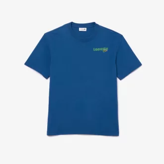 T-shirt med ombrétryk med vasket effekt