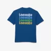 T-shirt med ombrétryk med vasket effekt