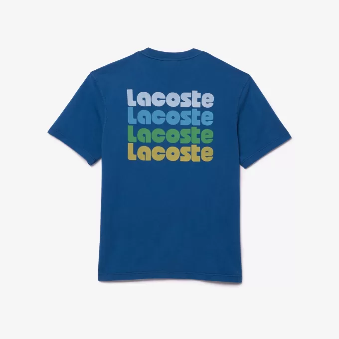 T-shirt med ombrétryk med vasket effekt
