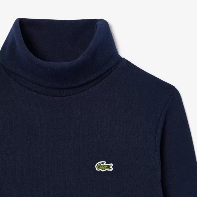 T-shirt med rullehals i bomuld