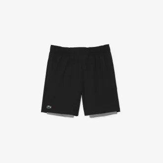 Tofarvede Lacoste sportsshorts til mænd med indbyggede undershorts