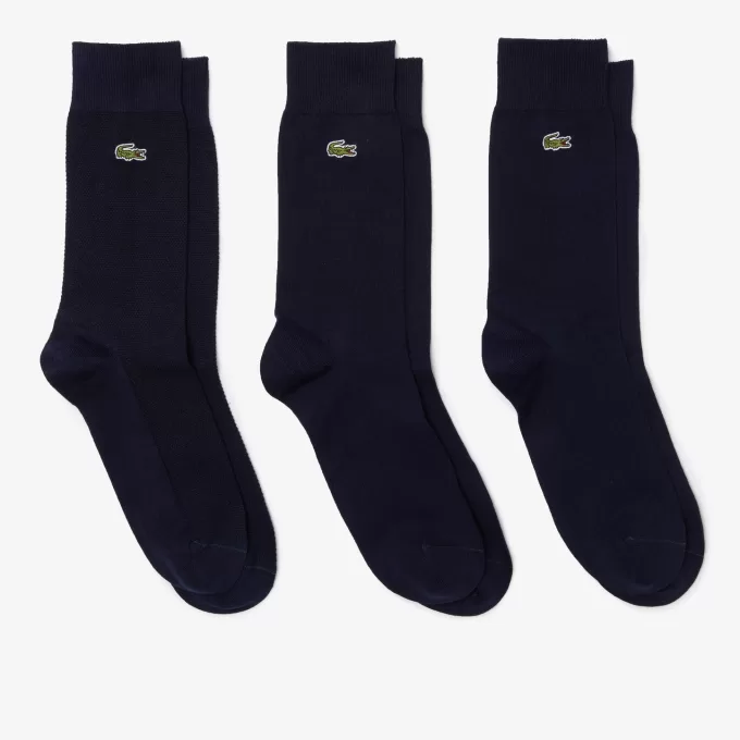 Unisex High-Cut Bomuld Pique Sokker Tre-Pak