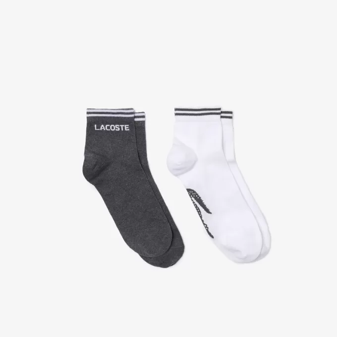 Unisex Lacoste Sport lav bomuldssok 2-pak