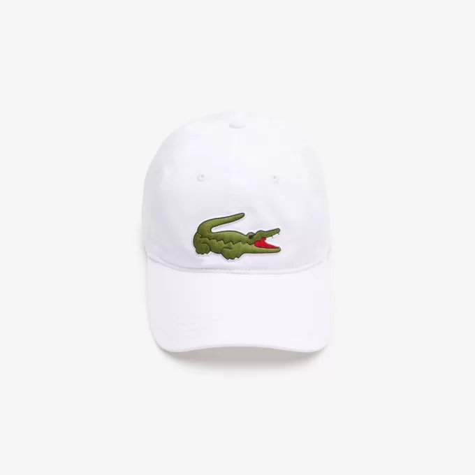 Unisex Lacoste justerbar hætte i økologisk bomuldstwill