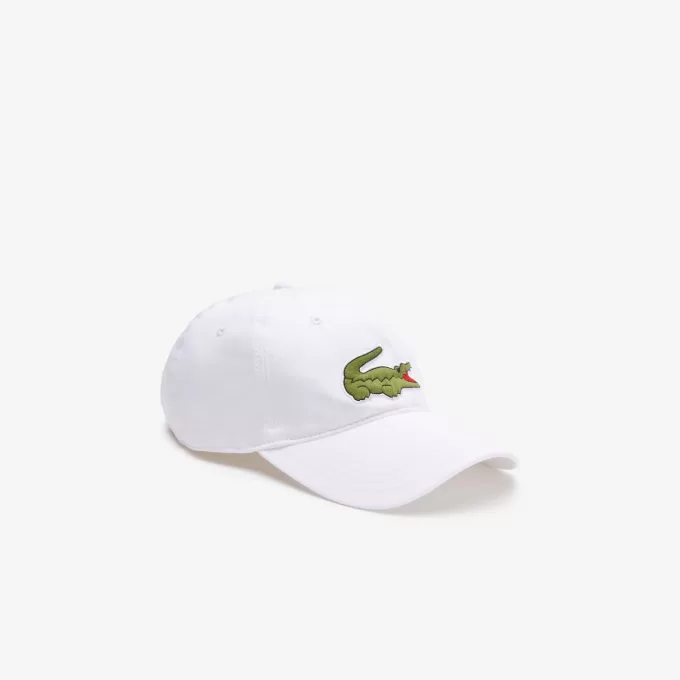 Unisex Lacoste justerbar hætte i økologisk bomuldstwill