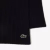 Unisex Lacoste ribstrikket uldtørklæde